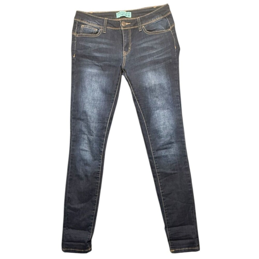 Wax Butt I Love You Skinny Low Jeans 5 Dark Blue Denim Shaping Lifting Stretch